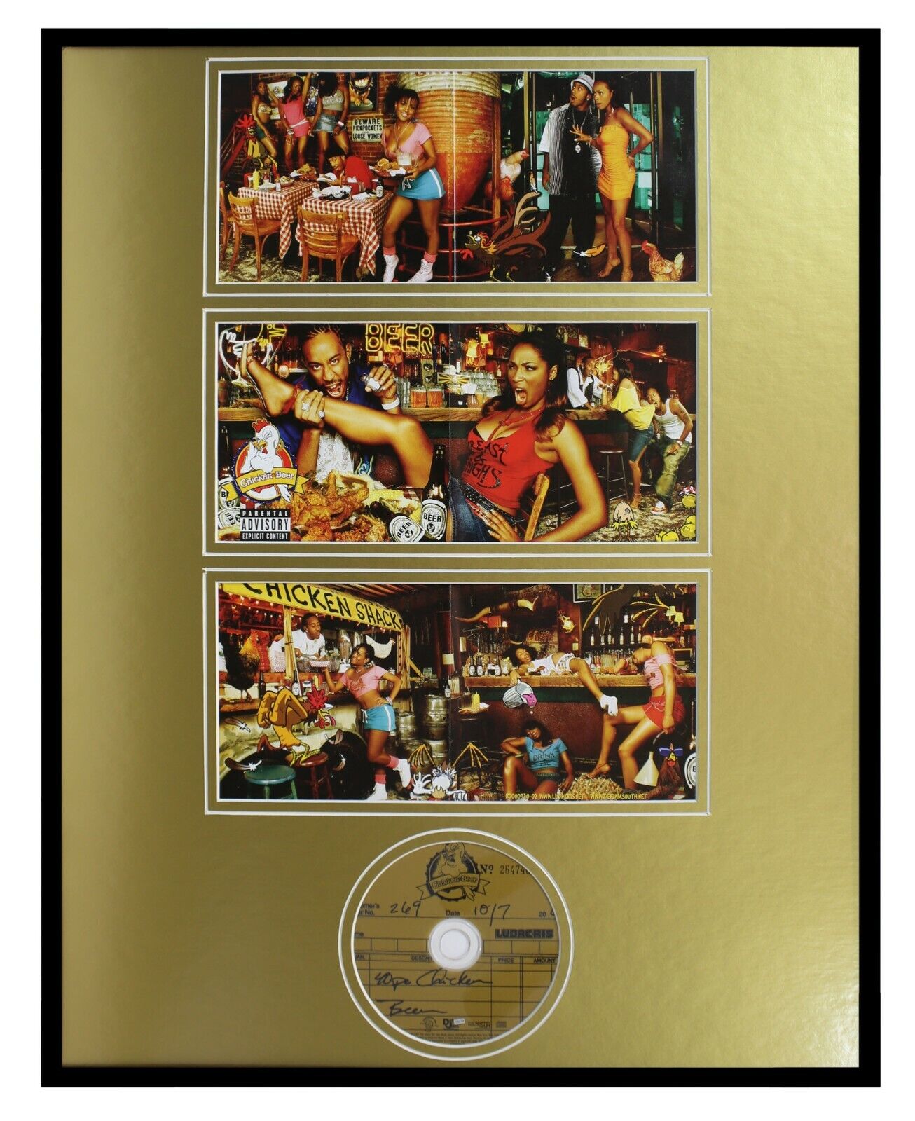 Ludacris 2003 Chicken-n-Beer Framed 16x20 CD & Photo Display