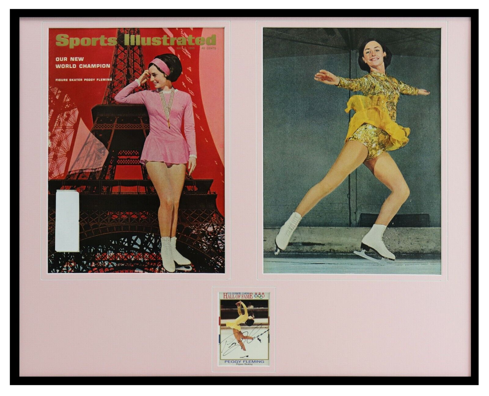 Peggy Fleming 16x20 Signed Framed 1966 Sports Illustrated Magazine Cover Display