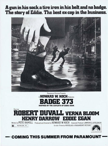 1973 Badge 373 ORIGINAL Vintage 9x12 Industry Ad Robert Duvall Verna Bloom