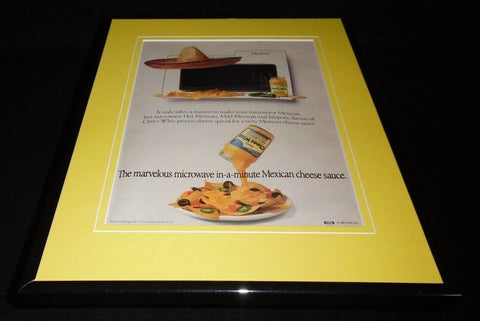 1987 Kraft Cheez Whiz Nachos Framed 11x14 ORIGINAL Vintage Advertisement