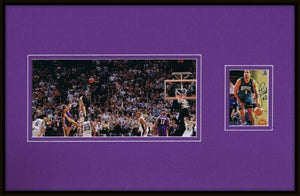 Derek Fisher Signed Framed 11x17 Photo Display SB The Shot Lakers