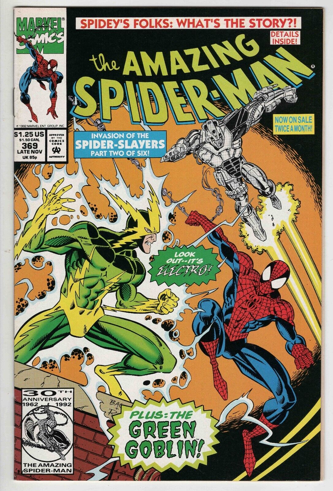 Amazing Spider-Man #369 VINTAGE 1992 Marvel Comics