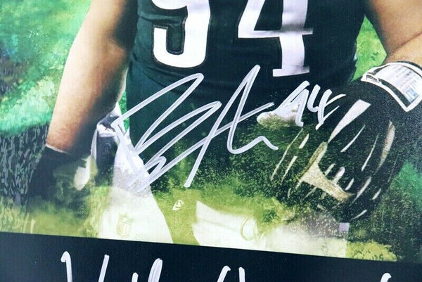 Beau Allen Signed Framed 16x20 Dog Photo Display JSA Philadelphia Eagles