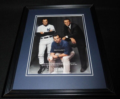 Pat Riley Joe Torre Jeff Fisher 2000 Got Milk Framed ORIGINAL Advertisement B