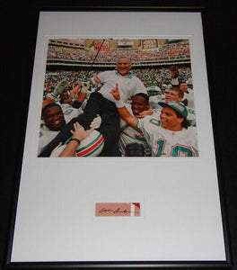 Coach Don Shula Signed Framed 12x18 Photo Display Miami Dolphins