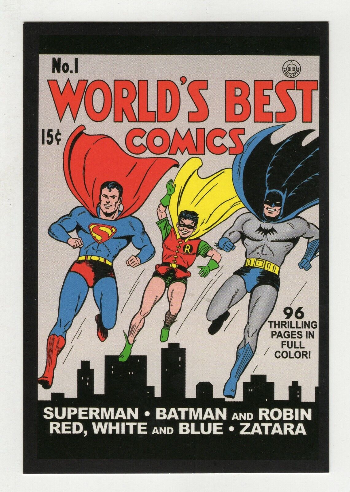 World's Best Comics #1 4x5" Cover Postcard 2010 DC Comics Superman Batman Robin