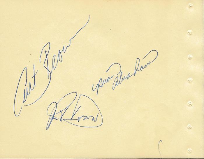 Curt Brown Brian Abraham + 1 Signed Vintage Album Page