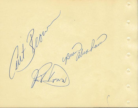 Curt Brown Brian Abraham + 1 Signed Vintage Album Page