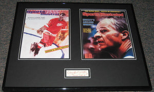 Gordie Howe Mr Hockey Signed Framed 16x20 Photo Display JSA Red Wings