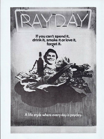 Payday 1972 ORIGINAL Vintage 9x12 Industry Ad Rip Torn B