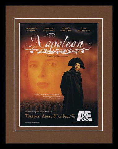 Napoleon 2003 A&E Framed 11x14 ORIGINAL Vintage Advertisement Gerard Depardieu