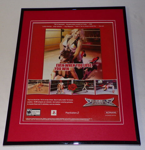 Rumble Roses 2004 Playstation 2 Framed 11x14 ORIGINAL Advertisement