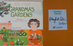 Hillary & Chelsea Clinton Dual Signed 2020 Grandma's Gardens Hardcover Book 1st