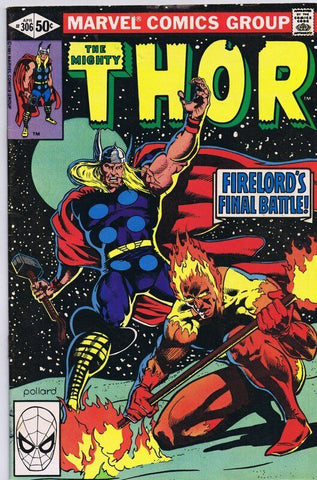 Thor #306 ORIGINAL Vintage 1981 Marvel Comics Origin of Air Walker & Firelord