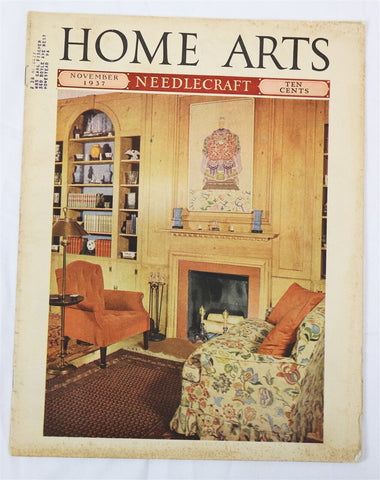 ORIGINAL Vintage Nov 1937 Home Arts Needlecraft Magazine 