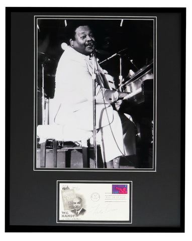 Fats Domino Signed Framed 16x20 Photo Display JSA