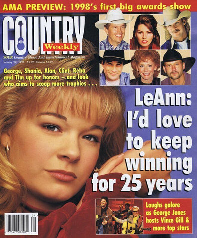 ORIGINAL Vintage Jan 27 1998 Country Weekly Magazine LeAnn Rimes