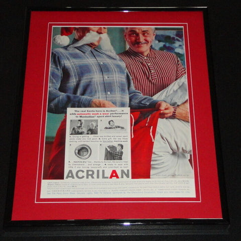 1958 Acrilan 11x14 Framed ORIGINAL Vintage Advertisement