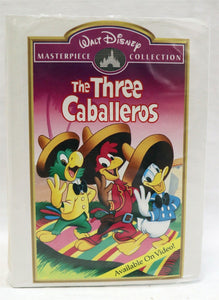 VINTAGE SEALED 1996 McDonald's Three Caballeros Mini VHS Box + Figure Set