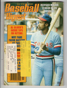 July 1979 Baseball Digest Magazine Al Oliver Rangers