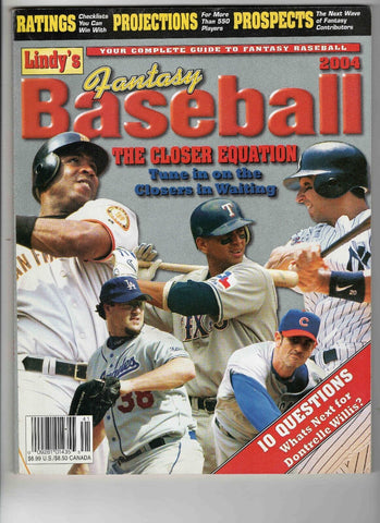 VINTAGE 2004 Lindy's Fantasy Baseball Magazine Alex Rodriguez Barry Bonds