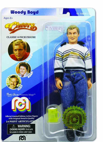 NEW SEALED Mego Cheers Woody Boyd Action Figure Woody Harrelson