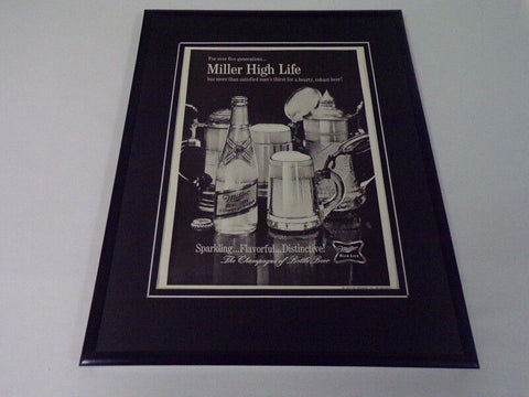 1967 Miller High Life Beer 11x14 Framed ORIGINAL Vintage Advertisement