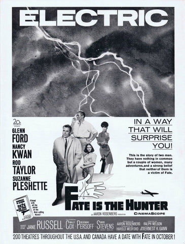 Fate is the Hunter 1964 ORIGINAL Vintage 9x12 Industry Ad Glenn Ford Nancy Kwan 