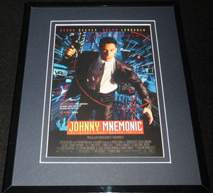 Johnny Mnemonic Framed 8x10 Repro Poster Display Keanu Reeves Dolph Lundgren