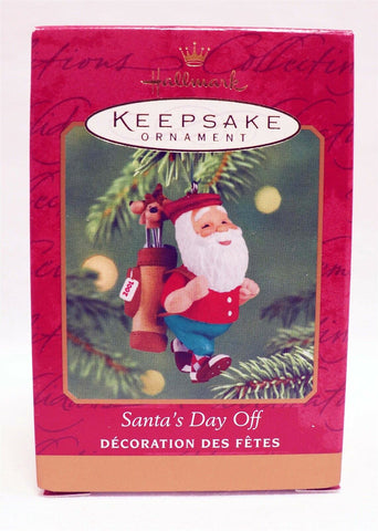 VINTAGE 2001 Hallmark Keepsake Christmas Ornament Santa's Day Off Golf