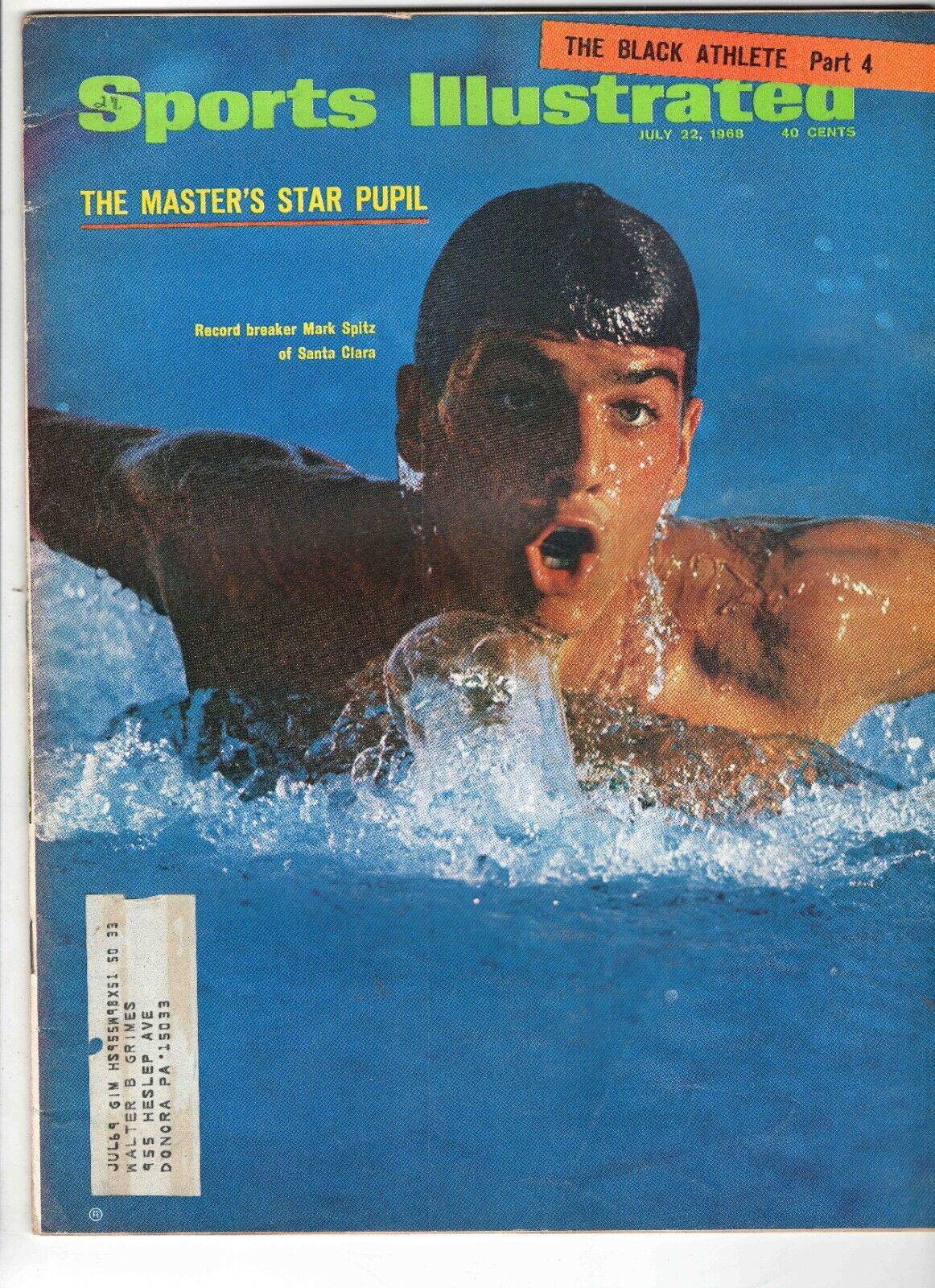 July 22 1968 Sports Illustrated Magazine Mark Spitz