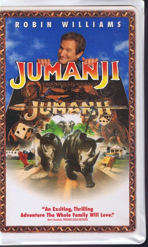 VINTAGE Jumanji VHS Cassette + Clamshell Case Robin Williams