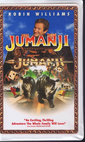 VINTAGE Jumanji VHS Cassette + Clamshell Case Robin Williams