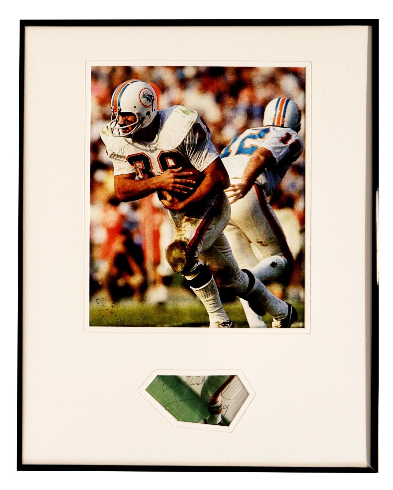 Larry Csonka Signed Framed 16x20 Photo Display Miami Dolphins