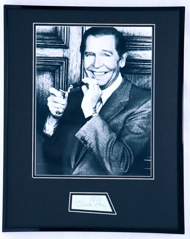 Milton Berle Signed Framed 16x20 Photo Display JSA