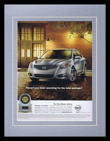 2010 Nissan Altima Framed 11x14 ORIGINAL Vintage Advertisement