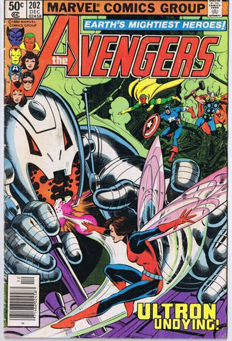 Avengers #202 ORIGINAL Vintage 1980 Marvel Comics Ultron