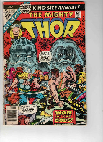 Thor Annual #5 Vintage 1976 Marvel Comics 1st app Toothgnasher & Toothgrinder