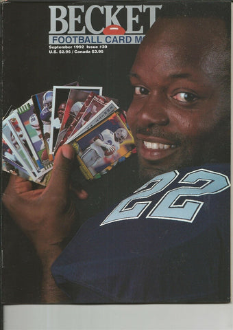 ORIGINAL Vintage Sep 1992 Beckett Football Card Magazine Emmitt Smith Cunningham