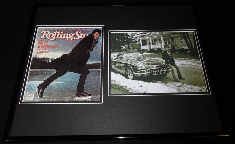 Bruce Springsteen 16x20 Framed Rolling Stone Cover & Photo Display