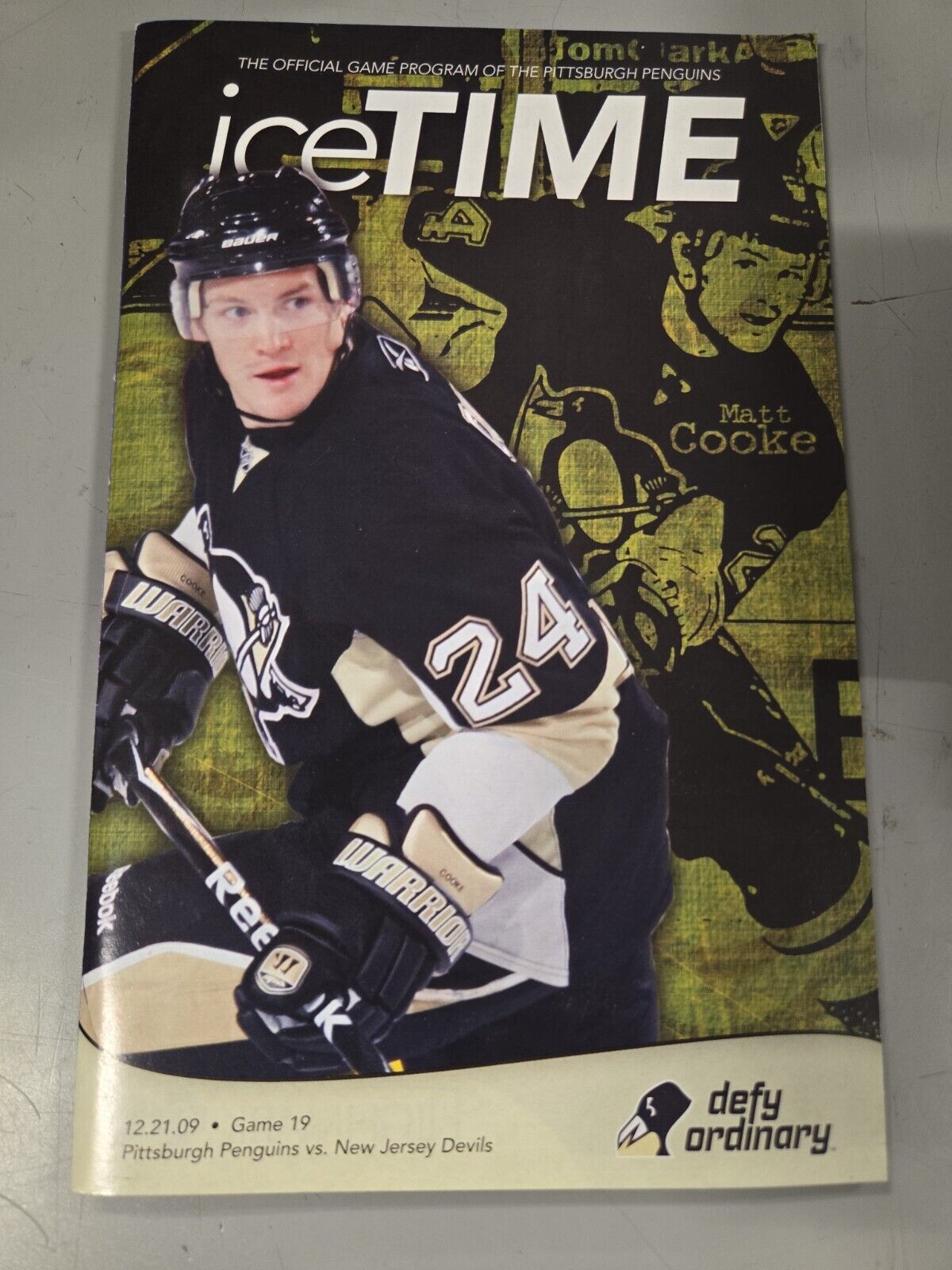 Dec 15 2009 Flyers @ Penguins Program Ruslan Fedotenko Sidney Crosby Goal