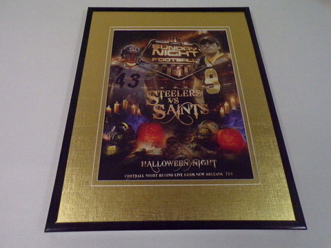 2010 Steelers Saints Sunday Night Football Framed 11x14 ORIGINAL Advertisement 