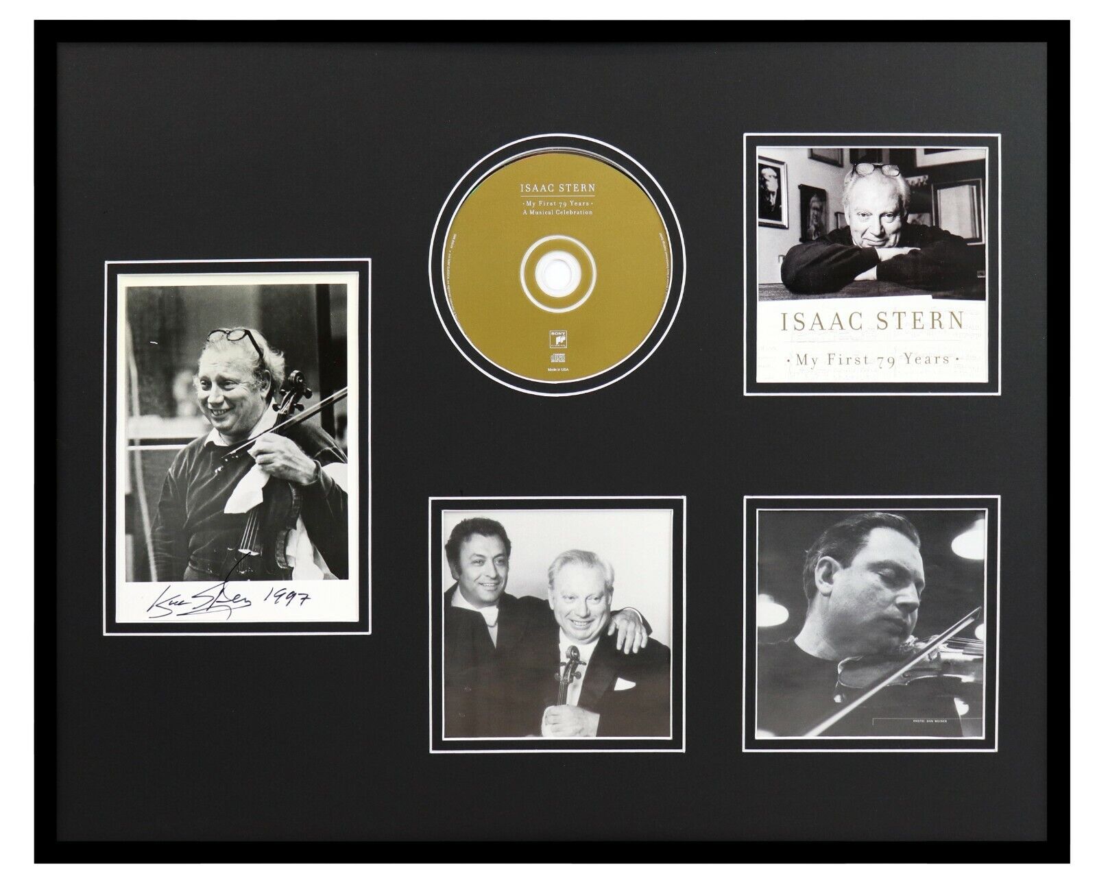 Isaac Stern Signed Framed 16x20 First 79 Years CD & Photo Display 