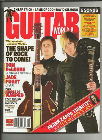 ORIGINAL Vintage August 2006 Guitar World Magazine w/ CD Tom Delonge Frank Zappa