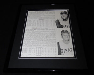 Roberto Clemente 11x14 Framed ORIGINAL 1961 Pirates Yearbook Photo Display