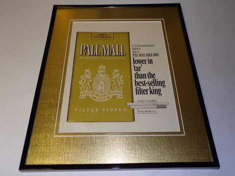 1970 Pall Mall Cigarettes 11x14 Framed ORIGINAL Vintage Advertisement