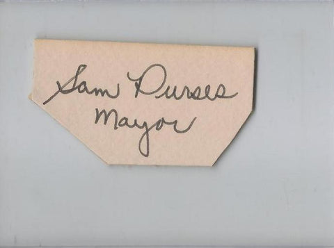 Mayor Sam Purses Canton Ohio Signed Vintage Program Page B