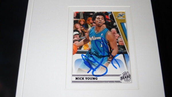 Nick Young Signed Framed 11x17 Photo Display Warriors