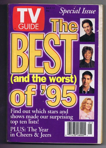 ORIGINAL Vintage TV Guide January 6, 1996 Best & Worst NO LABEL Jerry Seinfeld