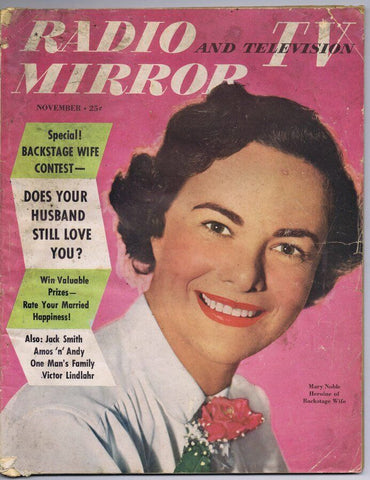 ORIGINAL Vintage November 1956 Radio TV Mirror Magazine Mary Noble Amos n Andy